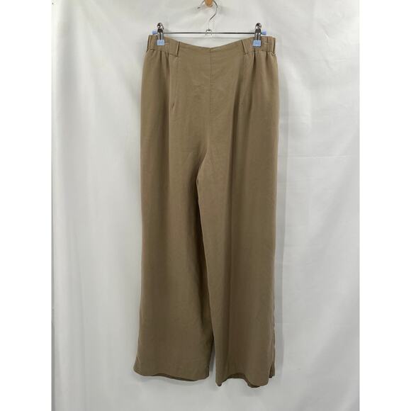Express vintage 100% Silk Button Fly pleated wide leg pants - Picture 5 of 6